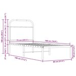 vidaXL Cadre de lit sans matelas 75x190cm chêne sonoma bois ingénierie