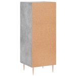 vidaXL Buffet Gris béton 34 5x34x90 cm Bois d'ingénierie