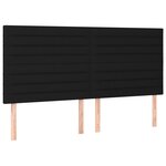 vidaXL Tête de lit à LED Noir 200x5x118/128 cm Tissu