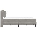 vidaXL Cadre de lit avec tête de lit Gris clair 140 x 190 cm Velours