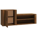 vidaXL Armoire à chaussures Chêne marron 130x35x54cm Bois d'ingénierie