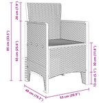 vidaXL Ensemble salle à manger jardin 5 pièces gris clair en poly rotin