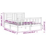 vidaXL Cadre de lit sans matelas blanc 160x200 cm bois de pin massif