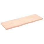 vidaXL Étagère murale 180x60x(2-6) cm bois de chêne massif non traité