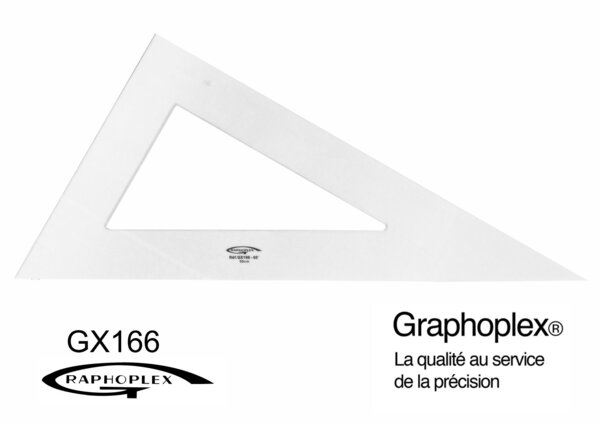 Equerre 60° 3 bords droits 50 cm