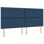 vidaXL Tête de lit Design Blocs de Diamant Bleu 200 cm Tissu
