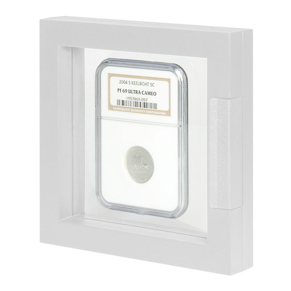 Cadre Nimbus Eco pour objets de collections. Couleur - Blanc