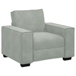 vidaXL Ensemble de Canapés 3 Pièces Gris 220 x 78 x 84 cm Velours