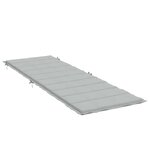 vidaXL Coussin de chaise longue gris clair mélangé 186x58x4 cm tissu