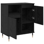 vidaXL Buffet Chêne noir 60 x 35 x 70 cm