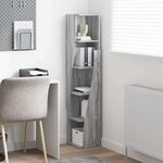 vidaXL Meuble d'angle Blanc 27 5x27x140cm Bois d'ingénierie