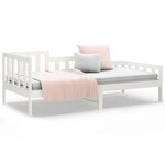 vidaXL Lit de jour Blanc 90x190 cm Bois de pin massif
