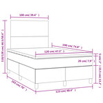 vidaXL Sommier à lattes de lit matelas LED noir 120x190 cm similicuir