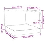 vidaXL Coussins de palette lot de 3 crème mélangé tissu
