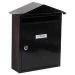 Boîte aux Lettres en Acier  Visit E5744  Anti-pluie  Noir