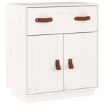 vidaXL Buffet Blanc 65 5x40x75 cm Bois massif de pin