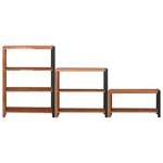 vidaXL Étagère 3 Pièces Marron 80 x 30 x 110 cm Bois d'acacia massif