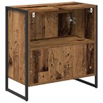 vidaXL Cabinet de salle de bain avec porte Bois Ancien 60 x 30 x 60 cm