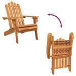 vidaXL Chaises Adirondack de jardin lot de 2 Bois massif d'acacia