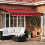 vidaXL Auvent rétractable électrique Rouge 3 5 x 2 5 m
