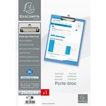 Porte-bloc Papier Enduit - Format 23x32cm Pour A4 - Bleu - Exacompta