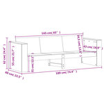 vidaXL Canapé de jardin 3 places cire marron bois de pin massif