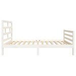 vidaXL Cadre de lit sans matelas blanc bois massif 90x200 cm