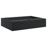 vidaXL Vasque 50x38x11 cm fonte minérale/marbre noir mat