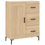 vidaXL Buffet haut Chêne sonoma 69 5x34x180 cm Bois d'ingénierie