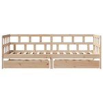 vidaXL Lit de jour avec tiroirs sans matelas 90x190 cm bois massif