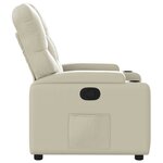 vidaXL Fauteuil inclinable Crème Similicuir