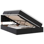 vidaXL Lit avec rangement et matelas Noir 140 x 190 cm Simili cuir