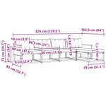 vidaXL Ensemble de canapés d'extérieur 5 pc Naturel et Beige