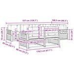 vidaXL Ensemble de canapés d'extérieur 7 pc Naturel et Beige