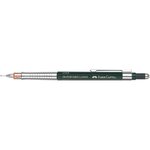 Faber-Castell TK-Fine Vario L Porte-Mine HB 1mm - Avec Gomme - Clip Métallique - Couleur Vert