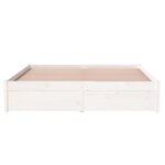 vidaXL Cadre de lit sans matelas blanc bois massif 140x190 cm