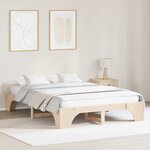 vidaXL Cadre de lit 140x200 cm en pin massif