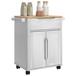 vidaXL Chariot de cuisine FLORO Blanc 72 5 x 45 x 80 cm