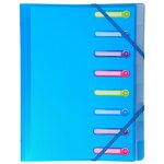 Trieur 3 rabats 8 comp PP Chromaline ,couleurs assorties EXACOMPTA