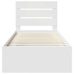 vidaXL Cadre de lit Blanc 75 x 190 cm Bois de pin massif
