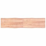 vidaXL Dessus de table bois massif traité bordure assortie