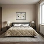 vidaXL Duvet complet toute l'année Matelassé Gris clair 200 x 240 cm