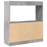 vidaXL Buffet haut gris béton 92x33x100 cm bois d'ingénierie