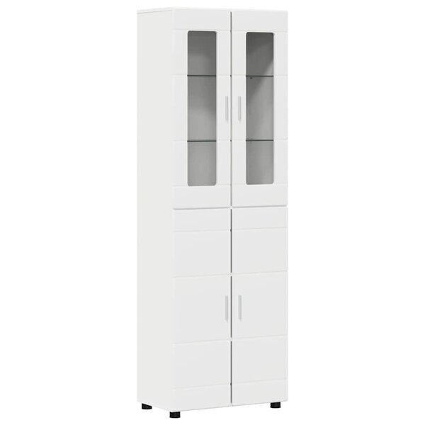 vidaXL Haut Armoire FLORIN Blanc 60 x 35 x 182 cm Bois d'ingénierie