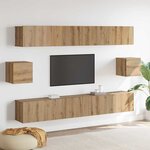 vidaXL Ensemble de 6 meubles TV Chêne artisan Bois d'ingénierie