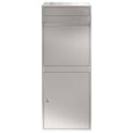 vidaXL Boîte de dépôt de colis Noir 41 x 38 x 103 cm Acier inoxydable