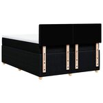 vidaXL Sommier à lattes de lit avec matelas Noir 140x190 cm Tissu