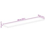 vidaXL Dessus de table rectangulaire bois massif de manguier brut