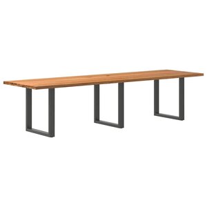 vidaXL Table à manger marron clair bois de chêne massif rectangulaire