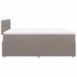 vidaXL Sommier à lattes de lit avec matelas taupe 120x190 cm tissu